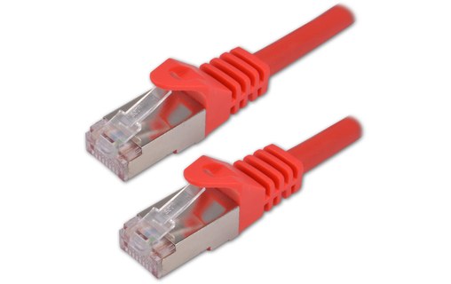 Câble ethernet RJ45 Cat 7 SSTP - MCL - 2 m - Rouge