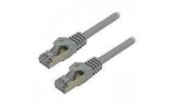 Câble ethernet RJ45 Cat 7 SSTP - MCL - 15 cm - Gris