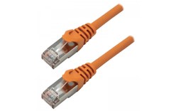 Câble ethernet RJ45 Cat 7 SSTP - MCL - 15 cm - Orange