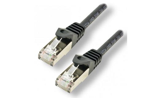 Câble ethernet RJ45 Cat 7 SSTP - MCL - 30 cm - Noir