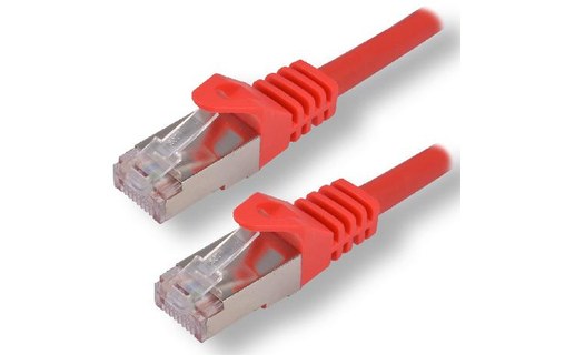 Câble ethernet RJ45 Cat 7 SSTP - MCL - 2 m - Rouge