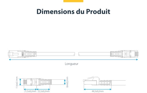 Câble ethernet RJ45 Cat 8 SSTP - StarTech - 15 m - Blanc