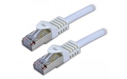 Câble ethernet RJ45 Cat 7 SSTP - MCL - 15 cm - Blanc