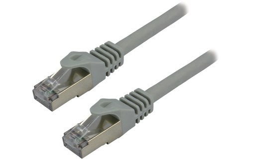 Câble ethernet RJ45 Cat 7 SSTP - MCL - 30 cm - Gris