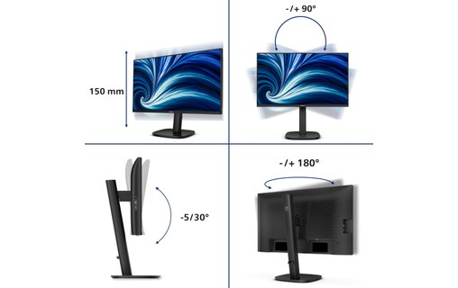 Écran 23,8" Philips 3000 series 24B2N3200J/00 - 120 Hz