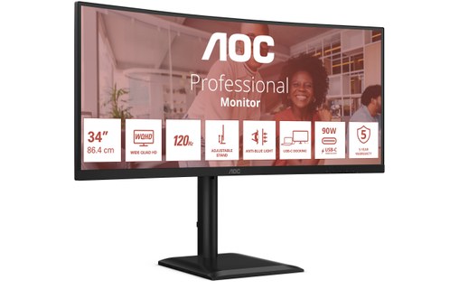 Écran Incurvé 34" AOC E4 CU34E4CV - 120 Hz
