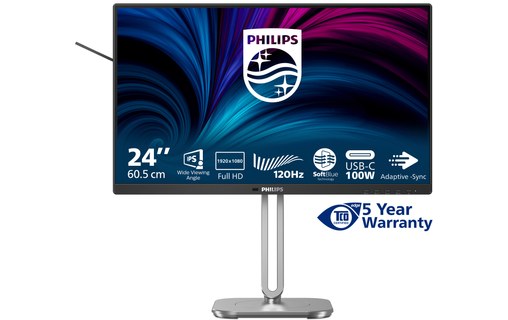 Écran 23,8" Philips 4000 series 24B2U4301/00 - 120 Hz USB-C