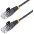 Câble ethernet RJ45 Cat 6 UTP - StarTech - 25 cm - Slim - Noir