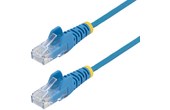 Câble ethernet RJ45 Cat 6 UTP - StarTech - 25 cm - Slim - Bleu