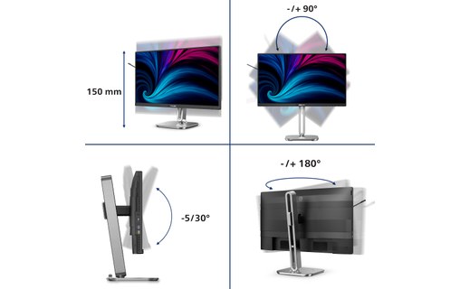 Écran 23,8" Philips 4000 series 24B2U4301/00 - 120 Hz USB-C