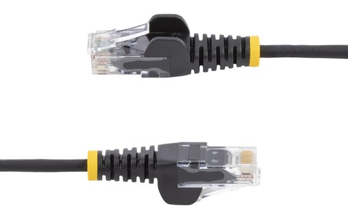 Câble ethernet RJ45 Cat 6 UTP - StarTech - 25 cm - Slim - Noir