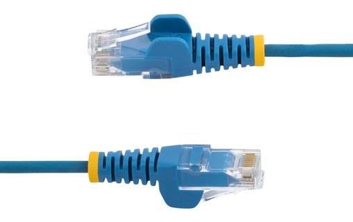 Câble ethernet RJ45 Cat 6 UTP - StarTech - 25 cm - Slim - Bleu