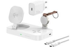 Station de charge 3-en-1 4Smarts 540994 - MagSafe - Qi2 - Blanche