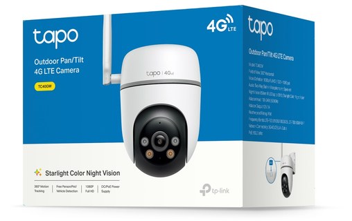 Caméra de surveillance extérieure 4G PoE - TP Link Tapo TC40GW - Blanche