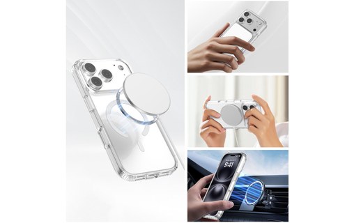 Coque MagSafe pour iPhone 17 Pro Max - 4Smarts 360° Premium - Transparente