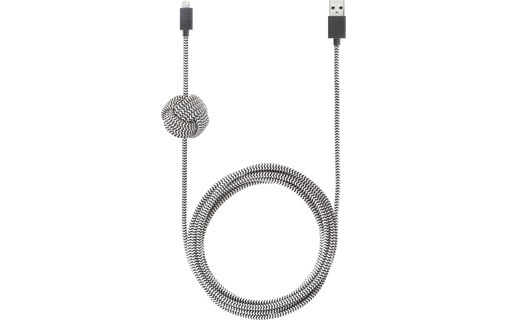 Native Union Night Cable Zebra - Cable Lightning vers USB 3 m