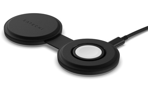 Chargeur MagSafe Pliable pour iPhone - Satechi OntheGo 2-en-1 - Noir