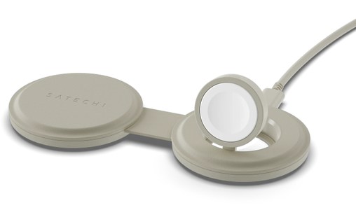 Chargeur MagSafe Pliable pour iPhone - Satechi OntheGo 2-en-1 - Blanc