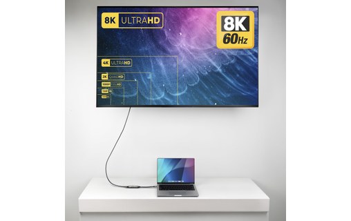 Câble Adaptateur vidéo StarTech - USB-C vers HDMI - Mâle / Femelle - 20 cm