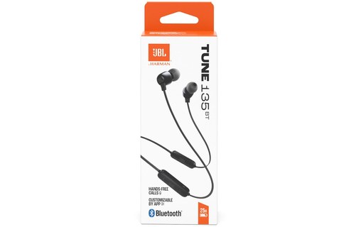 Écouteurs sans fil JBL Tune 135BT, Noir - Bluetooth