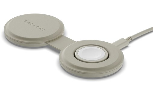 Chargeur MagSafe Pliable pour iPhone - Satechi OntheGo 2-en-1 - Blanc