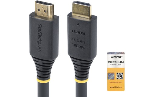 Câble HDMI 2.0 4K @ 60Hz - StarTech - 15 m - Noir