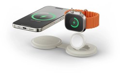 Chargeur MagSafe Pliable pour iPhone - Satechi OntheGo 2-en-1 - Blanc