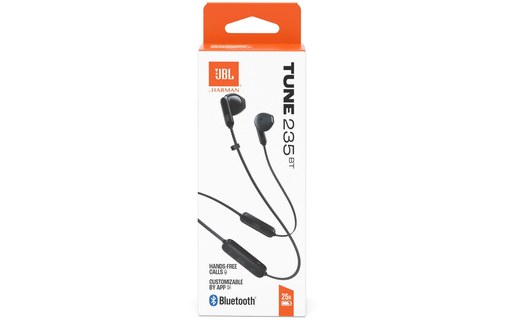 Écouteurs sans fil JBL Tune 235BT, Noir - Bluetooth