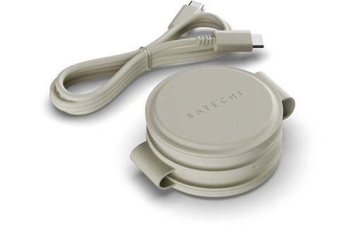 Chargeur MagSafe Pliable pour iPhone - Satechi OntheGo 3-en-1 - Blanc