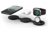 Chargeur MagSafe Pliable pour iPhone - Satechi OntheGo 3-en-1 - Noir
