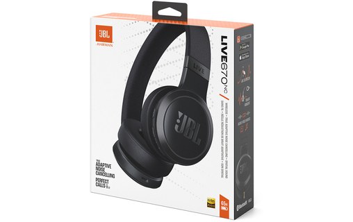 Casque Bluetooth JBL Live 670NC à réduction de bruit, Noir