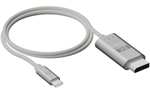 Câble USB-C vers DisplayPort 1.4 - LinQ - 8K @ 60Hz - 2 m - Gris