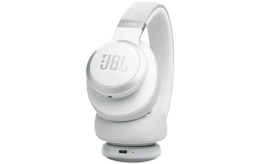 Casque Bluetooth JBL Live 770NC à réduction de bruit, Blanc