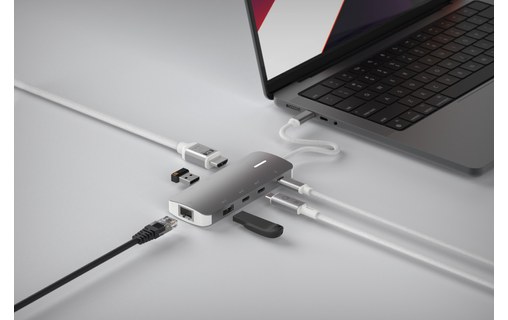 Hub USB-C 8-en-1 - LinQ ProConnect - HDMI, USB-A, USB-C, Ethernet, SD