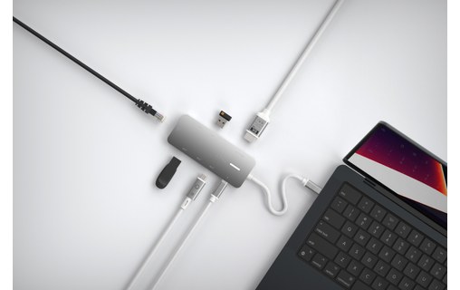 Hub USB-C 8-en-1 - LinQ ProConnect - HDMI, USB-A, USB-C, Ethernet, SD