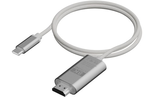 Câble USB-C vers HDMI 2.1 - LinQ - 8K @ 60Hz - 2 m - Gris