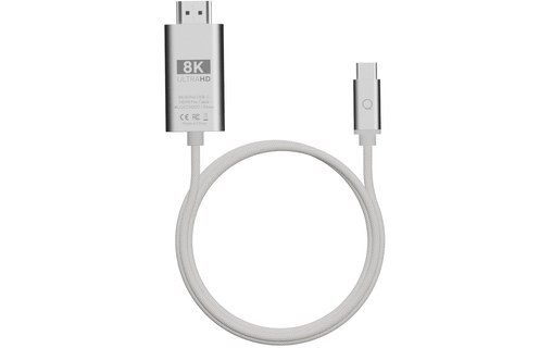 Câble USB-C vers HDMI 2.1 - LinQ - 8K @ 60Hz - 2 m - Gris