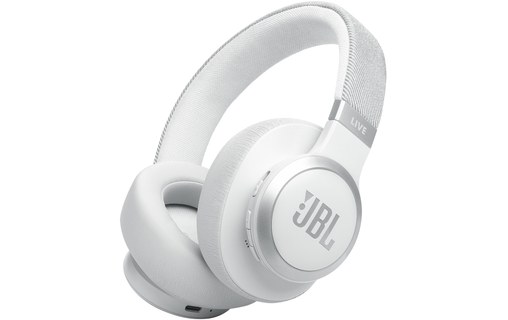 Casque Bluetooth JBL Live 770NC à réduction de bruit, Blanc