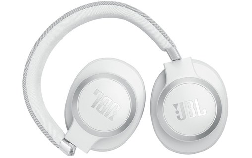 Casque Bluetooth JBL Live 770NC à réduction de bruit, Blanc