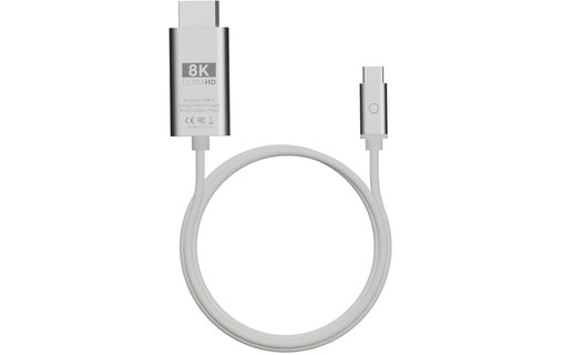 Câble USB-C vers DisplayPort 1.4 - LinQ - 8K @ 60Hz - 2 m - Gris