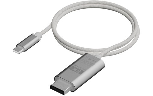Câble USB-C vers DisplayPort 1.4 - LinQ - 8K @ 60Hz - 2 m - Gris