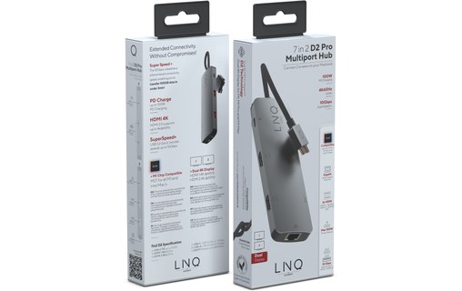 Station d'accueil - LinQ 7-en-1 D2 Pro - Gris