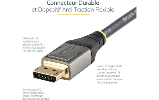 StarTech.com Câble DisplayPort 1.4 Certifié VESA 4m - 8K 60Hz HDR10 - Vidéo Ultr