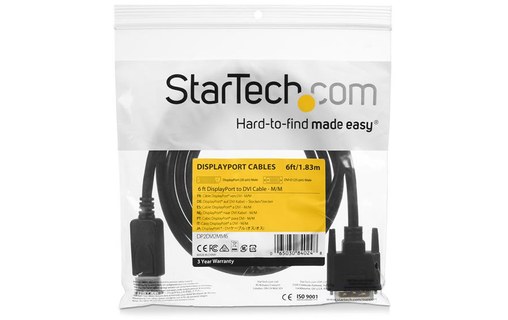 Câble DisplayPort 1.2 vers DVI-D - StarTech - 1,8 m - Noir