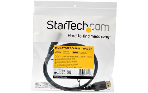 Câble DisplayPort 1.4 8K @ 60Hz - StarTech - 1 m - Noir