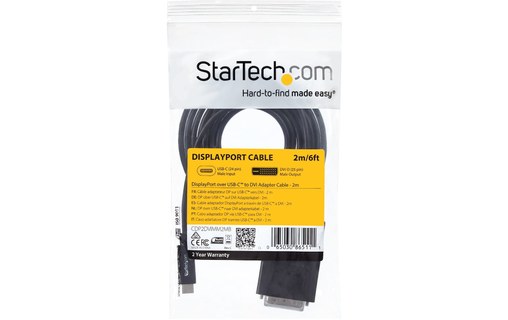 Câble USB-C vers DVI-D mâle - StarTech - 2 m - Noir
