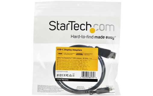 Câble DisplayPort 1.4 vers USB-C - StarTech - 1 m - Noir