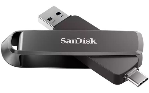 Clé USB-C et USB-A SanDisk Extreme PRO Dual Drive 1 To - Noir - USB 3.2