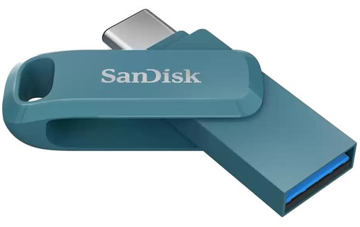 Clé USB-C et USB-A SanDisk Ultra Dual Drive Go 512 Go - Turquoise - USB 3.2
