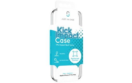 Coque MagSafe pour iPhone 17 Pro Max - Just In Case KickImpact - Transparente